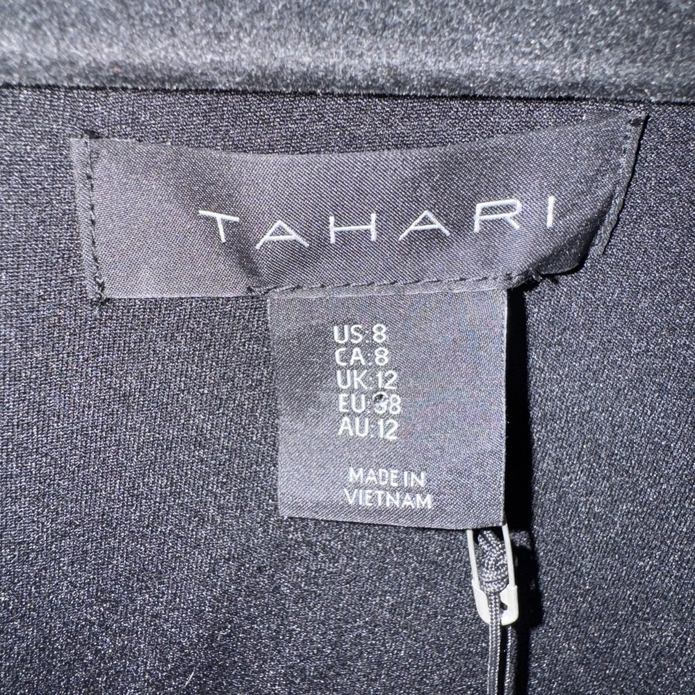 Elie Tahari‎ Dress  Black Davis Sheath 3/4 Sleeve Business Cocktail Size 8 $198 - Picture 4 of 10